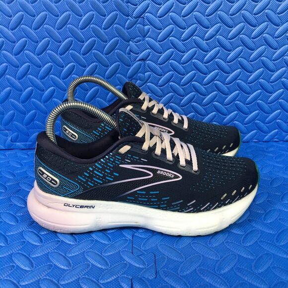 Brooks Glycerin 20 Womens Running Shoes Blue Athletic Sneakers Size 7B - Picture 1 of 11